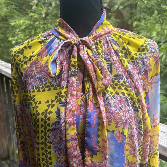 Potter’s Pot Tie Neck Blouse - Picture 3 of 8